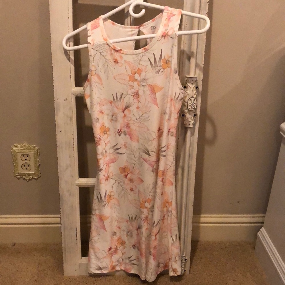 SO Junior’s White Floral Dress Size XS